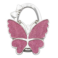 Découvrir le modèle pink / China Accroche sac à main Paillettes papillon - modèle pink / China - AccrocheMonSac ™