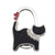 Découvrir le modèle Noir paillette Accroche sac à main chat love - modèle Noir paillette - AccrocheMonSac ™