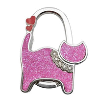 Découvrir le modèle Rose paillette Accroche sac à main chat magnifique - modèle Rose paillette - AccrocheMonSac ™