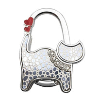 Découvrir le modèle Argent Accroche sac à main chat love - modèle Argent - AccrocheMonSac ™