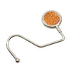 Accroche sac à main brillant strass orange