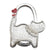 Découvrir le modèle Argent paillette Accroche sac à main chat magnifique - modèle Argent paillette - AccrocheMonSac ™