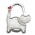 Découvrir le modèle Argent paillette Accroche sac à main chat love - modèle Argent paillette - AccrocheMonSac ™