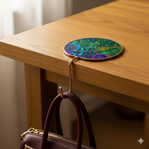 Accroche sac à main sur table décorer abstrait