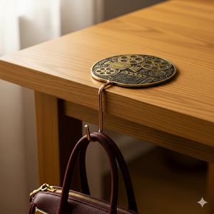 un porte sac au décor de cinéma pour accrocher son sac à main