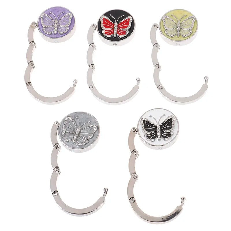 Accroche sac à main papillon noir