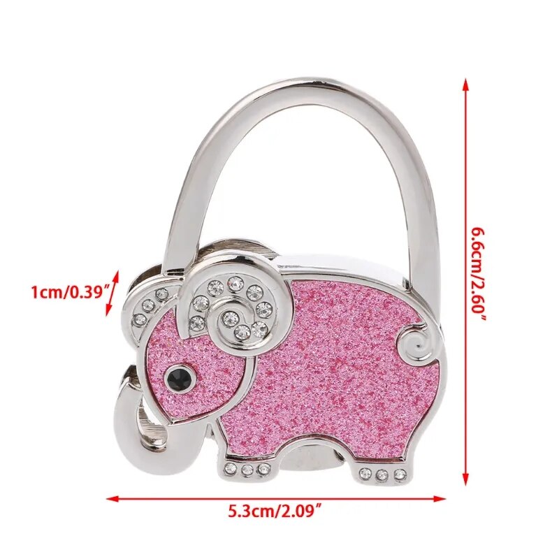 Accroche sac à main éléphant paillettes