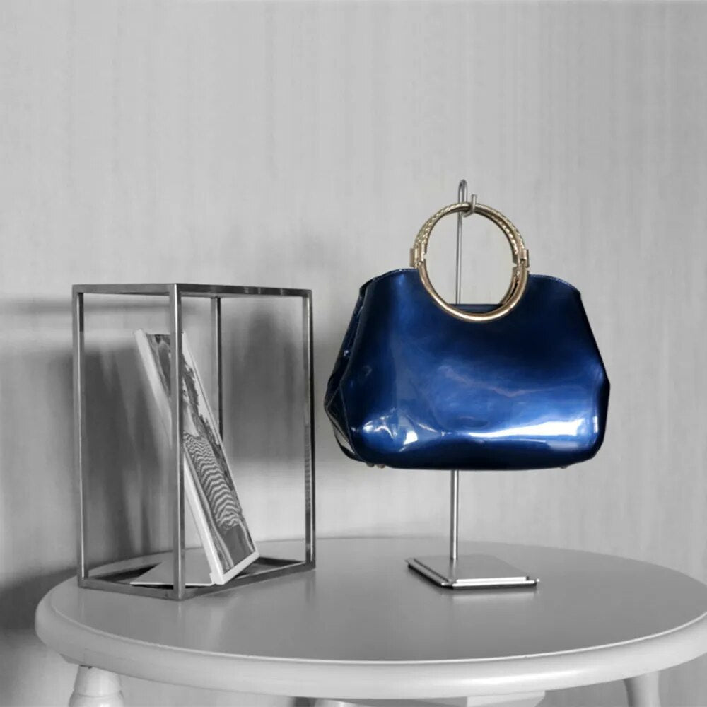 Porte sac à main à pied métallique