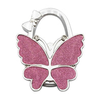 Accroche sac à main Butterfly - modèle Matte Pink - AccrocheMonSac ™