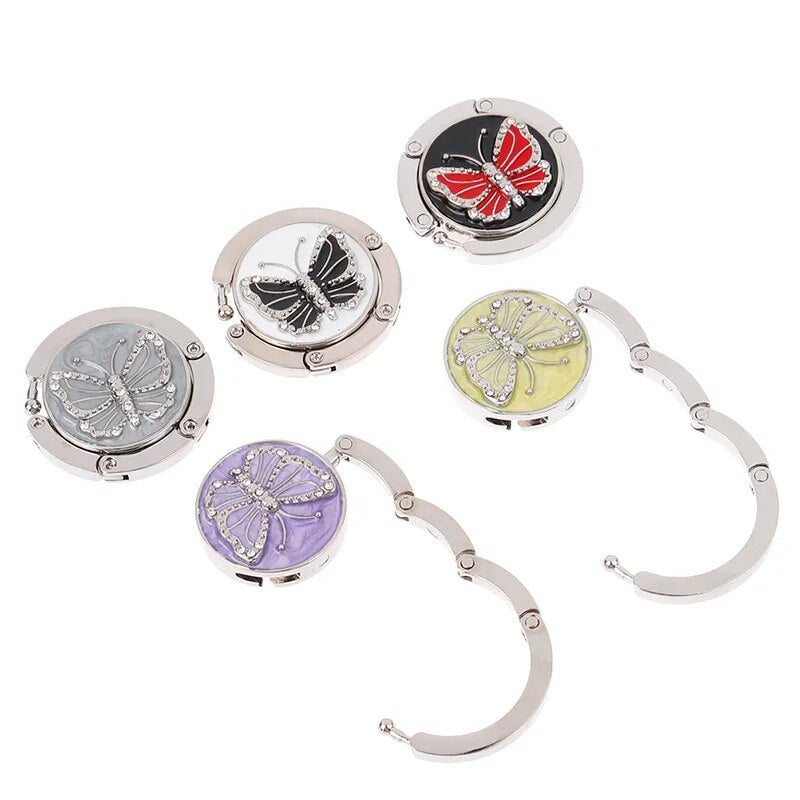 Accroche sac à main papillon noir