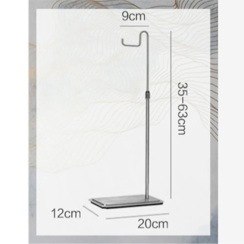 Porte sac à main à pied métallique