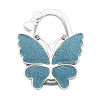 Accroche sac à main Butterfly - modèle Matte Blue - AccrocheMonSac ™