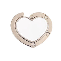 Accroche sac à main jolie cœur argent - modèle A1 - AccrocheMonSac ™