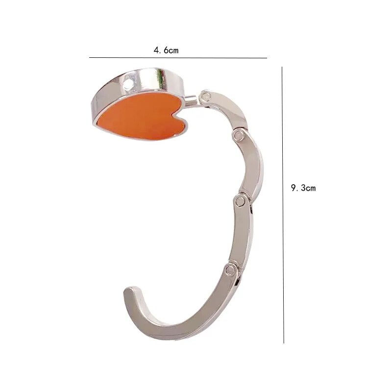 Accroche sac à main jolie cœur argent