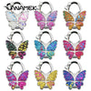 Accroche sac à main papillon multicolore