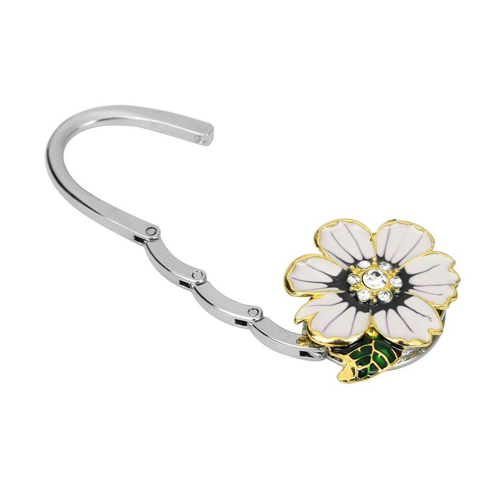 Accroche sac à main pétales fleur luxueux