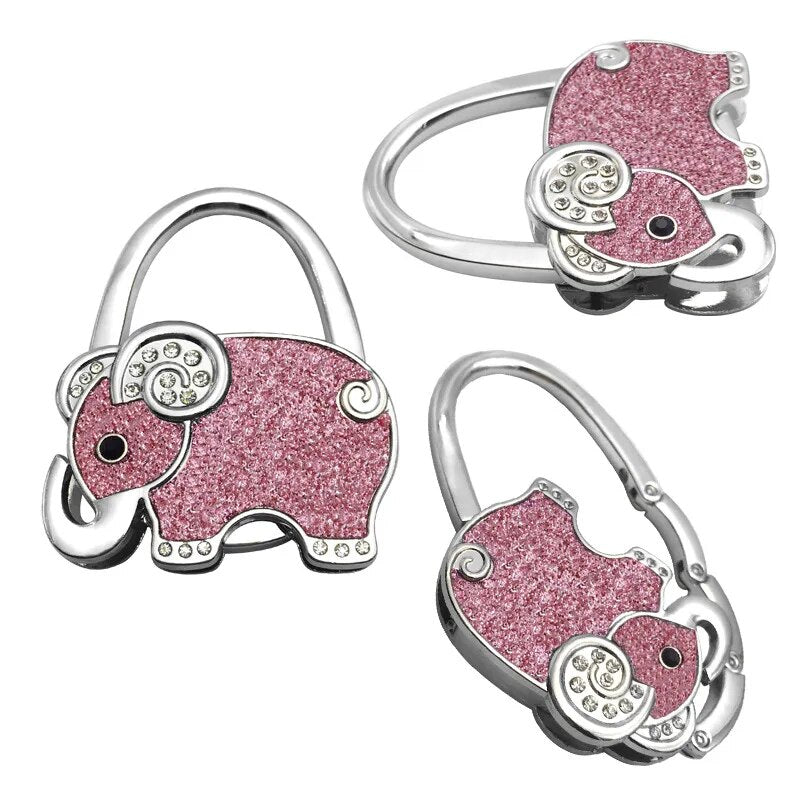 Accroche sac à main argent éléphant