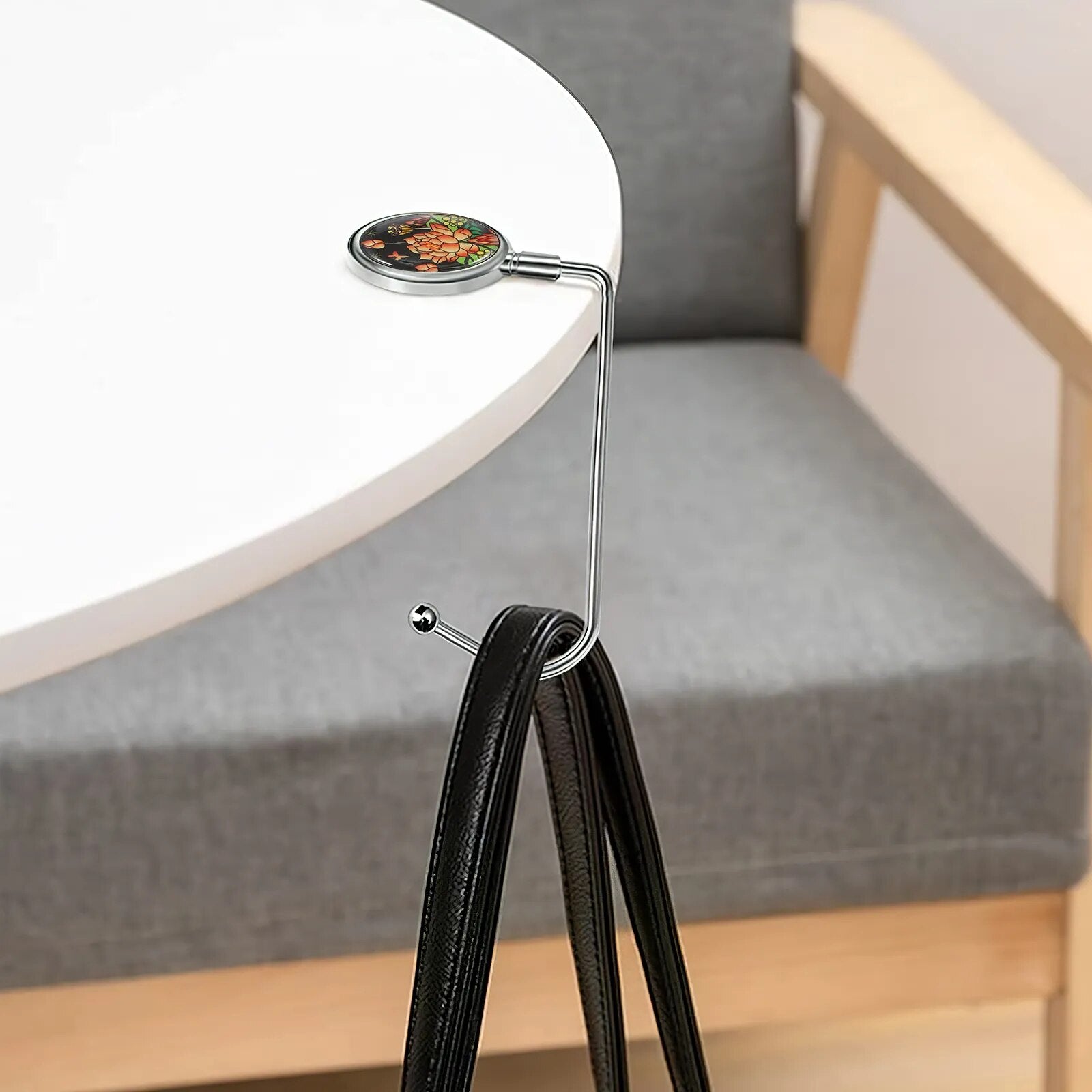 2 Accroche sac à main nénuphar orange