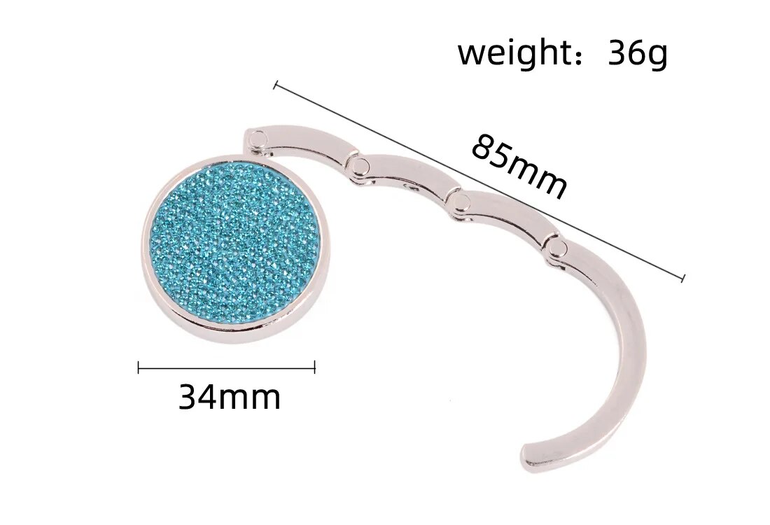 Accroche sac à main strass bleu