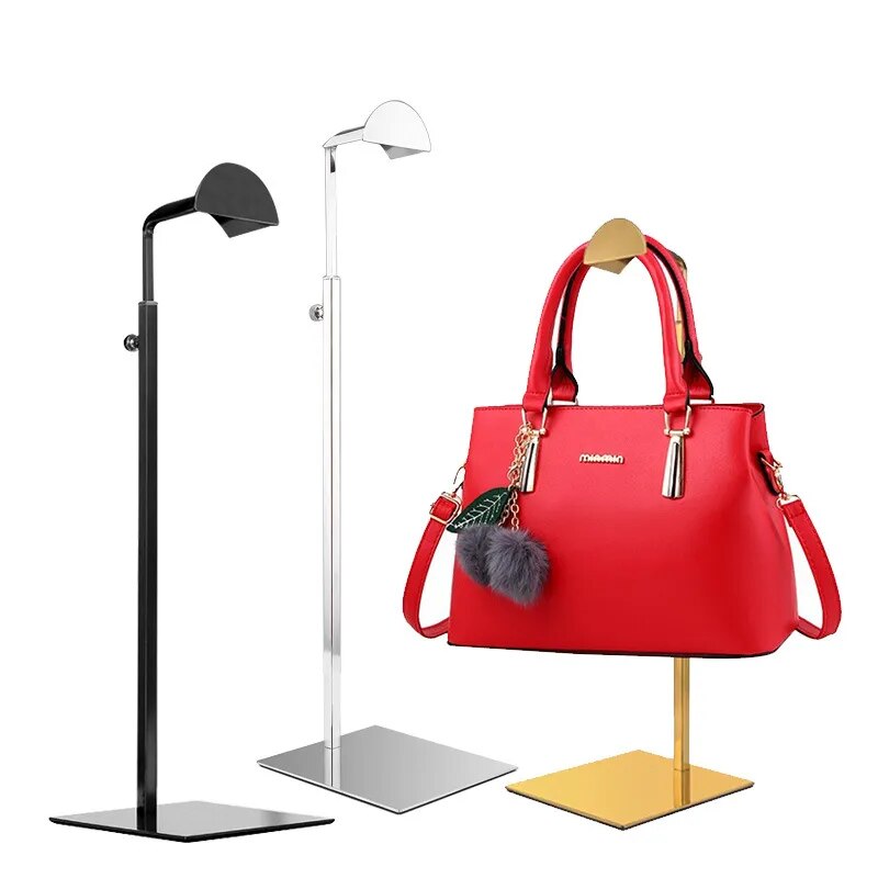 Porte Sac À Main Brillant Or Rose Sur Pied