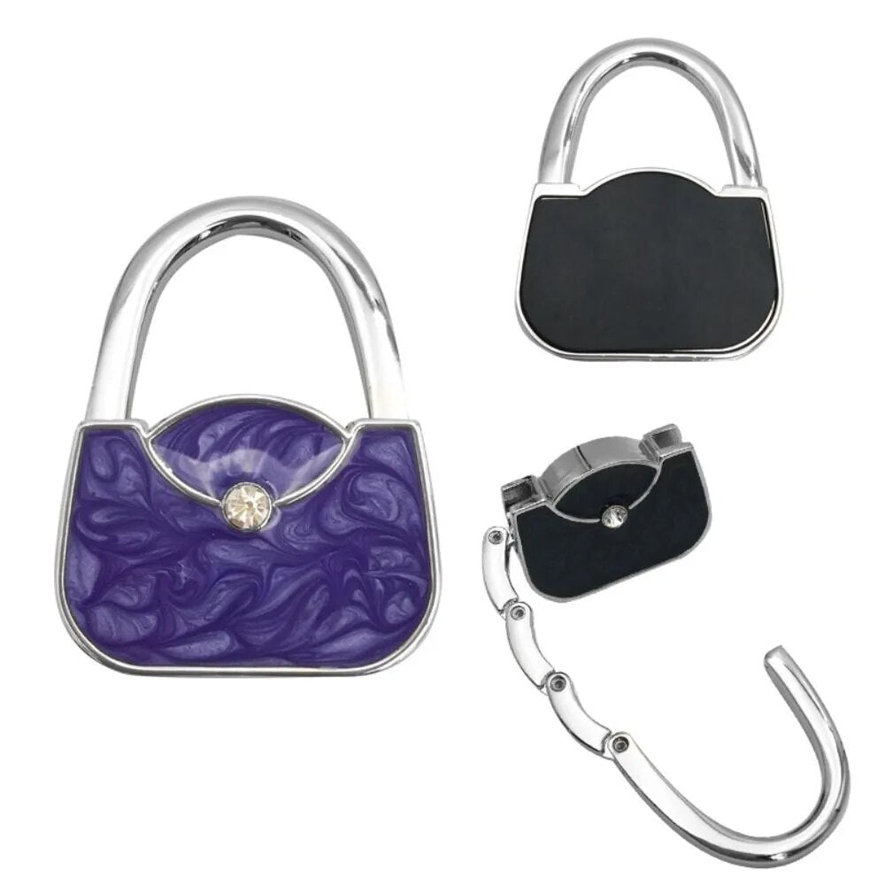 Accroche sac à main chic mauve