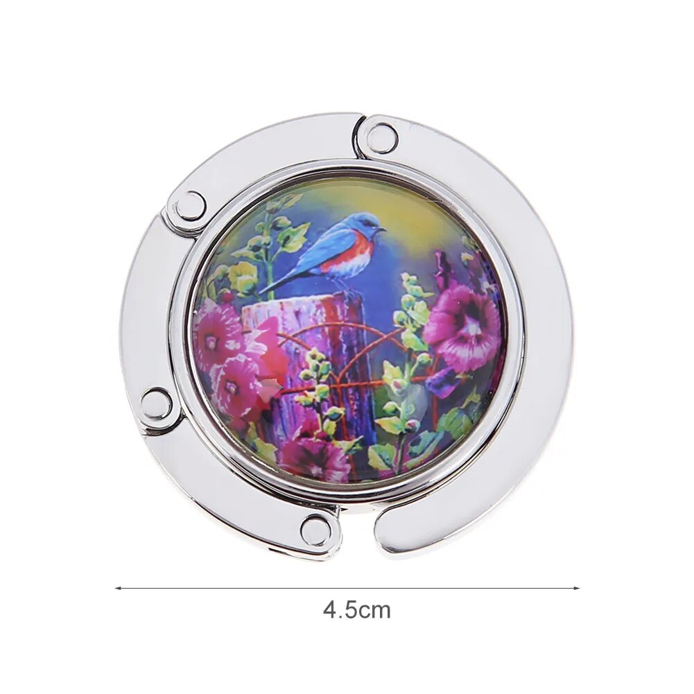 Accroche sac à main oiseaux bleu