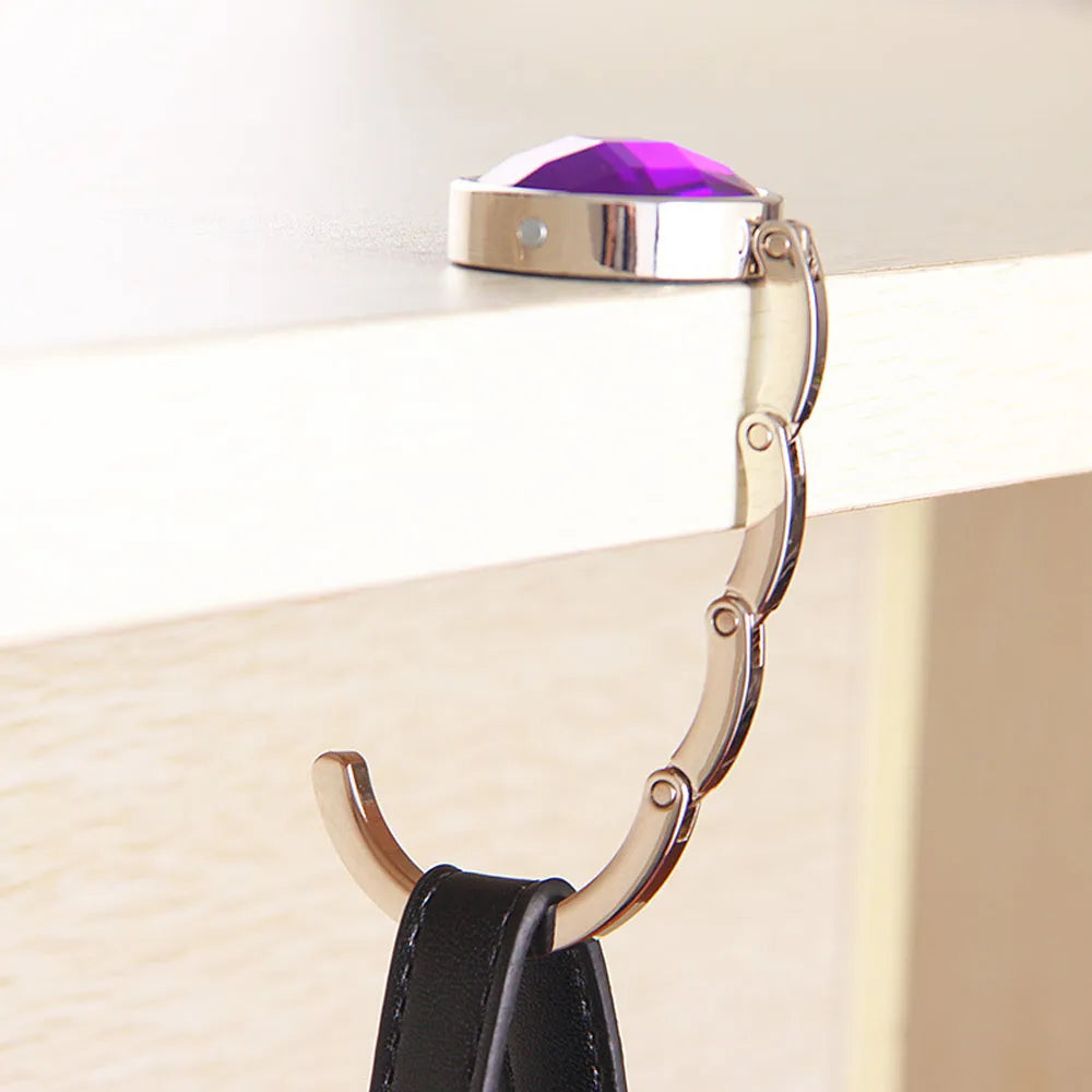 Porte sac à main cœur cristal