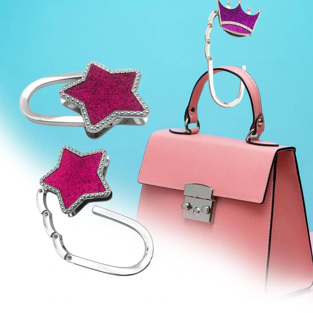 Accroche sac à main étoile à paillètes