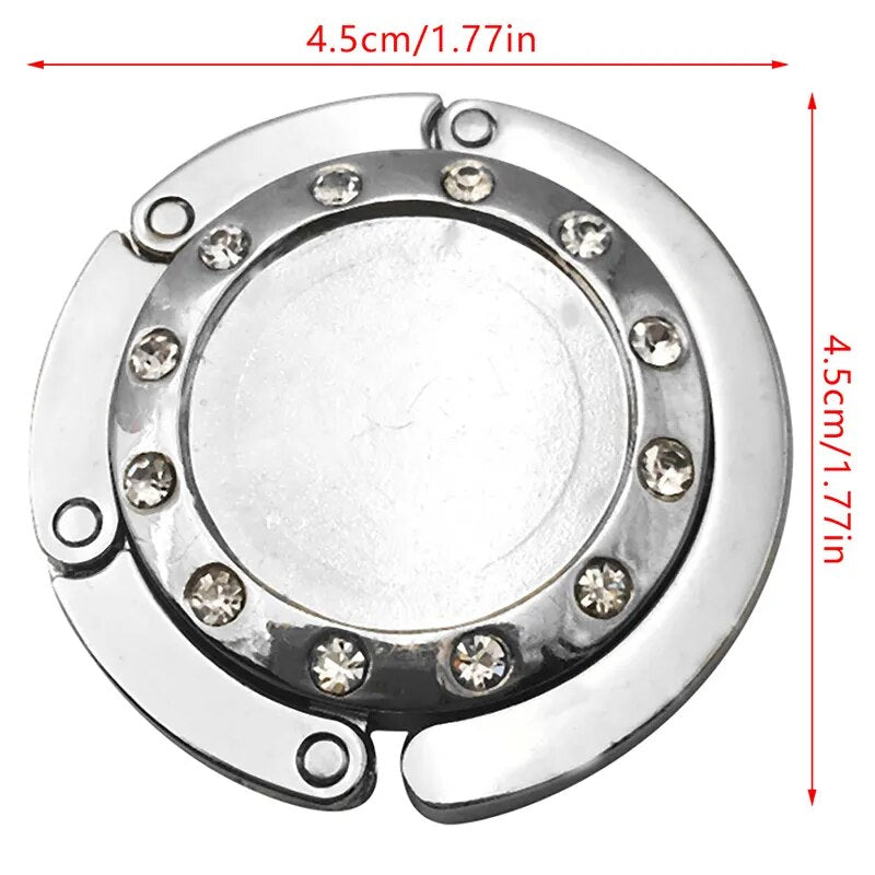 Accroche sac à main argent cœur