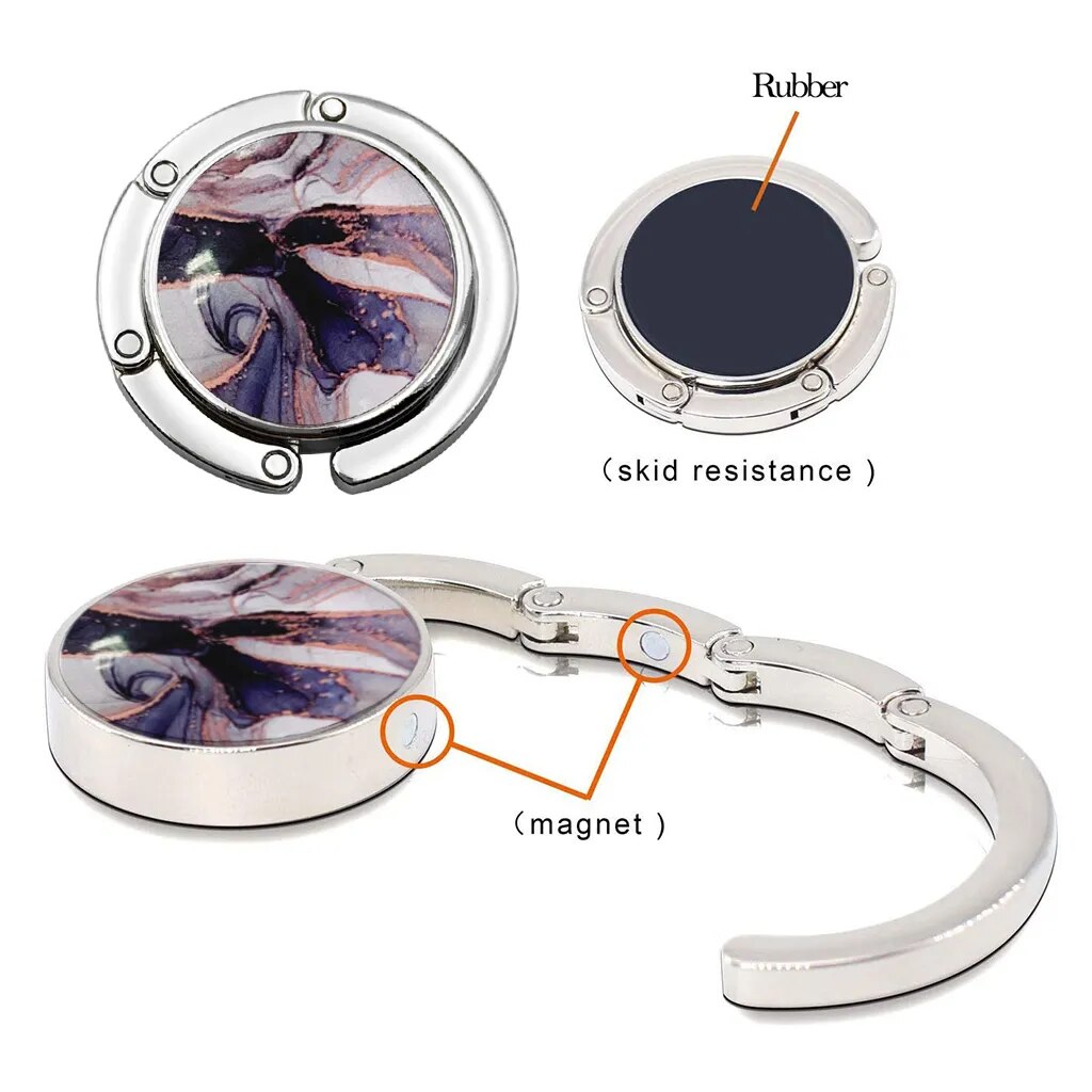 Accroche sac à main marbre noir