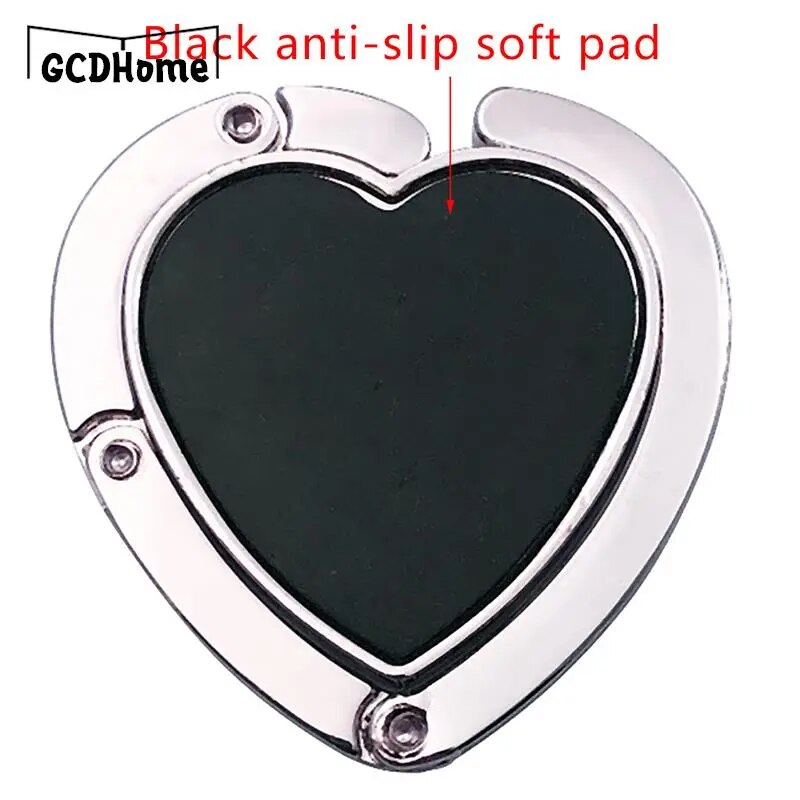 Accroche sac à main argent cœur