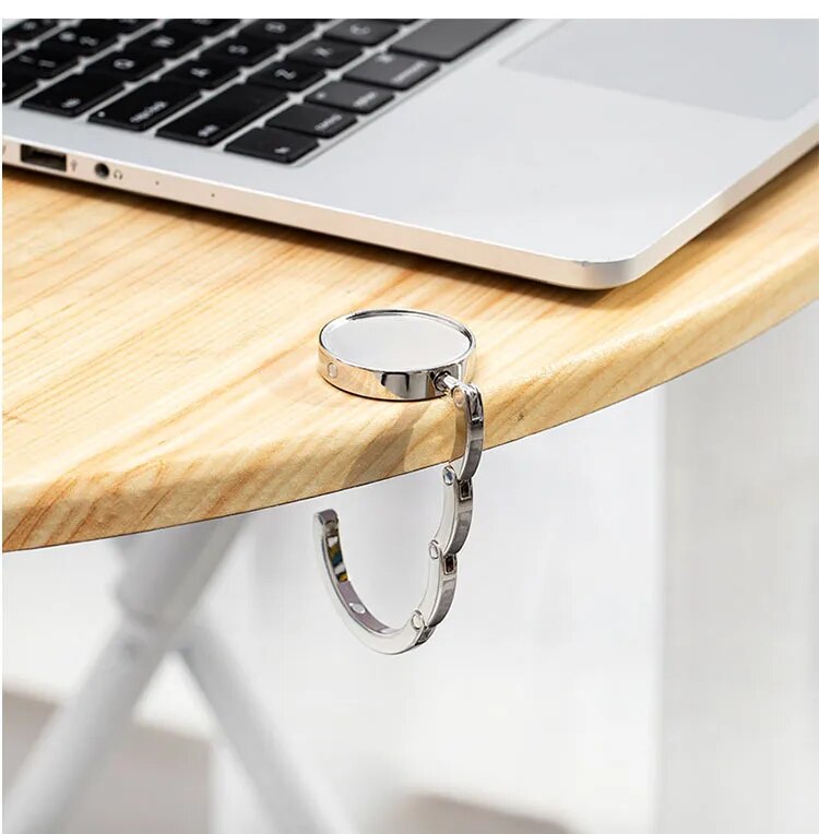 Accroche sac à main rond rétractable