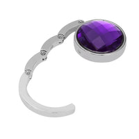 Accroche sac à main brillant mauve - modèle Violet - AccrocheMonSac ™