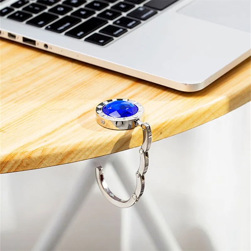 Accroche sac à main gros diamant fuchsia