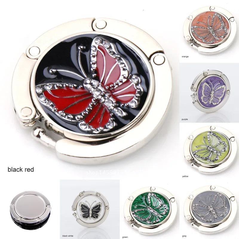 Accroche sac à main en métal papillon