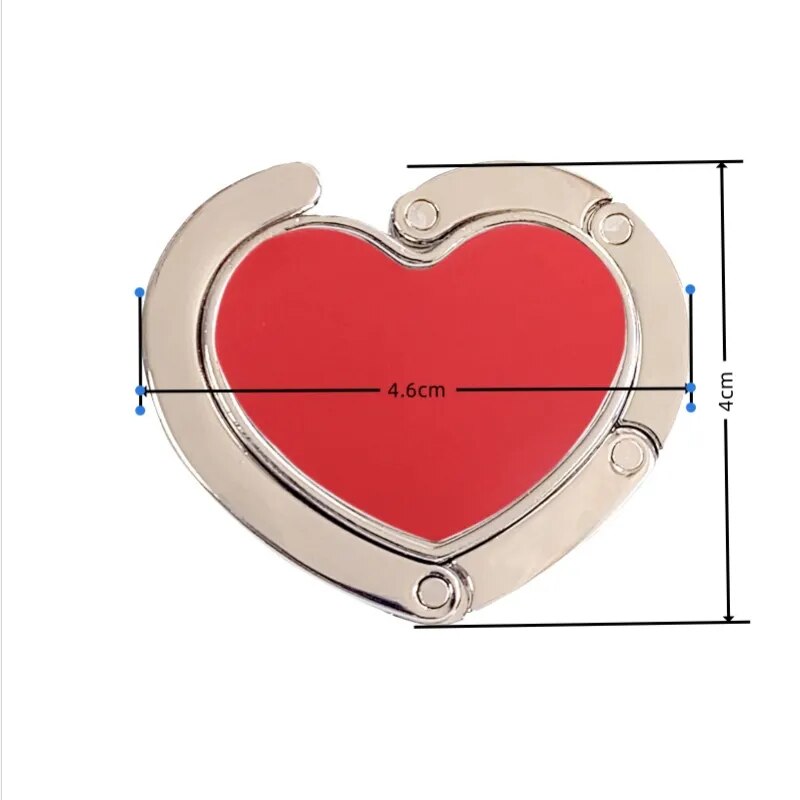 Accroche sac à main jolie cœur argent