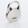 Accroche sac à main chat argent