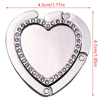 Accroche sac à main argent cœur