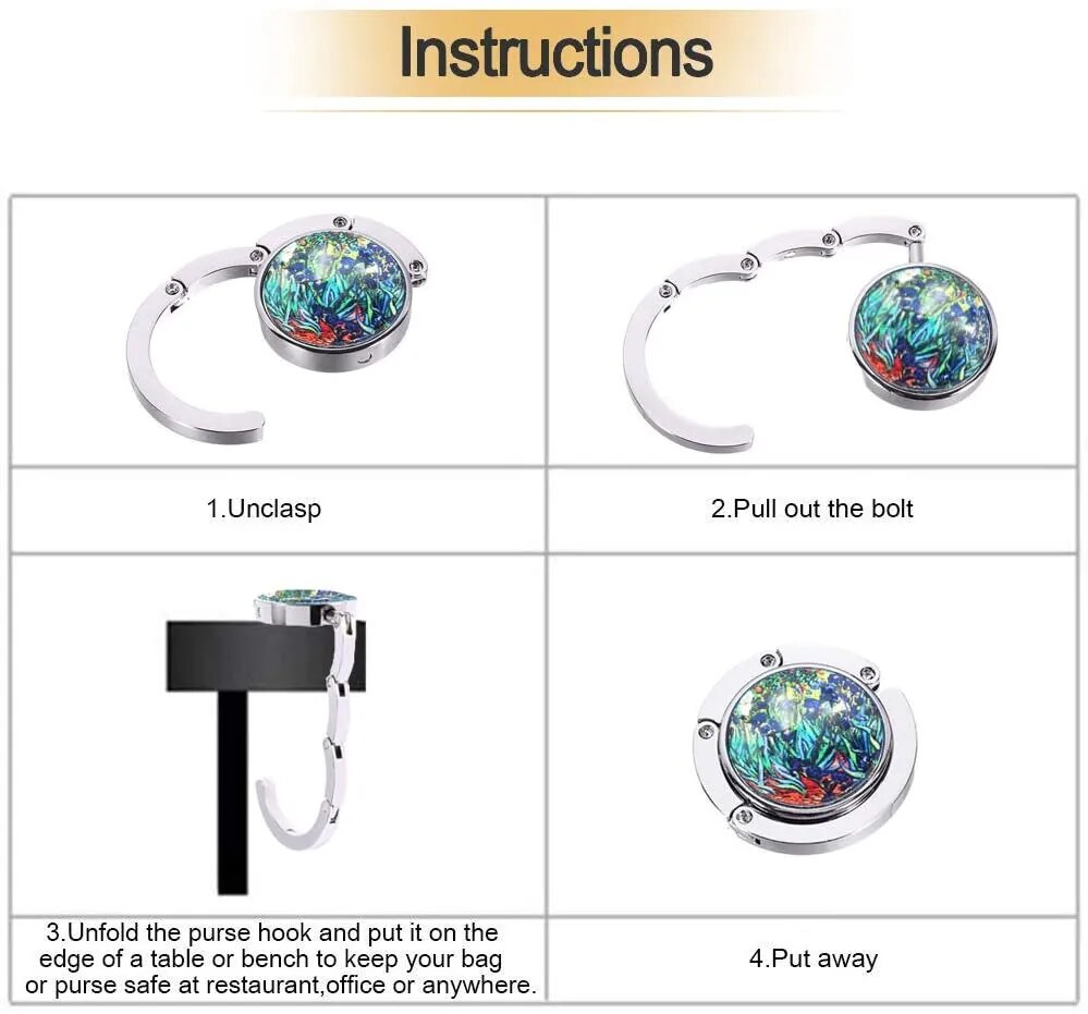 Accroche Sac À Main Fleurie