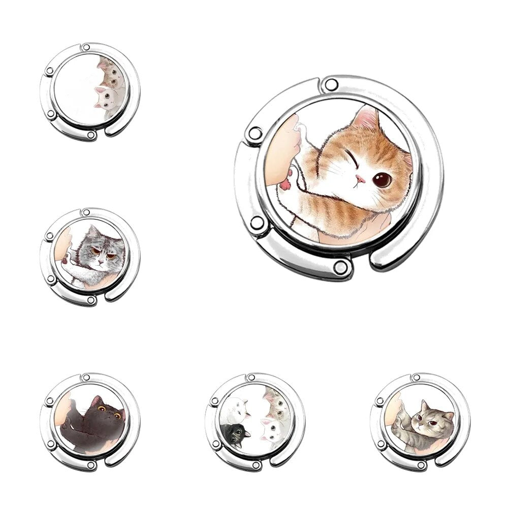 Accroche sac à main chat drôle