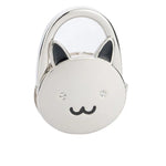 Accroche sac à main chat argent