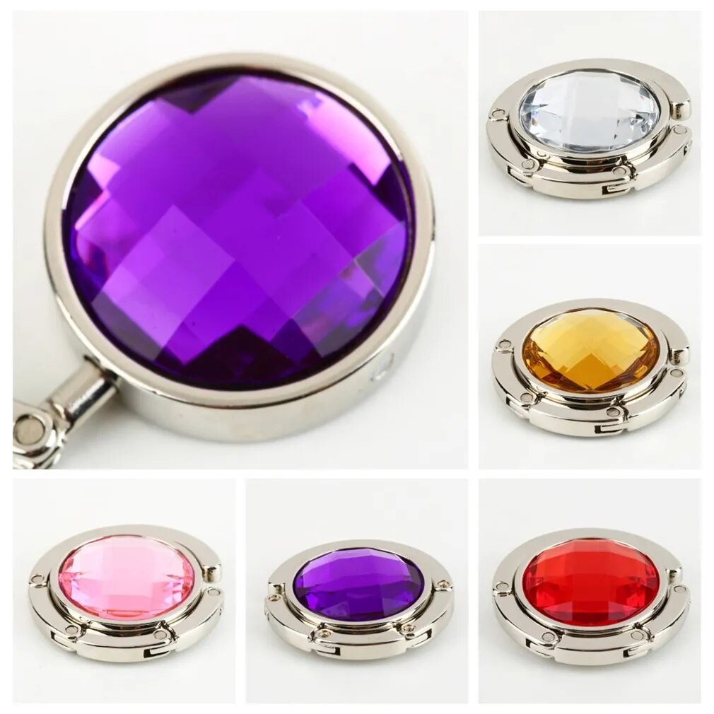 Accroche sac à main brillant mauve