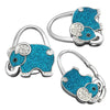 Accroche sac à main éléphant Turquoise