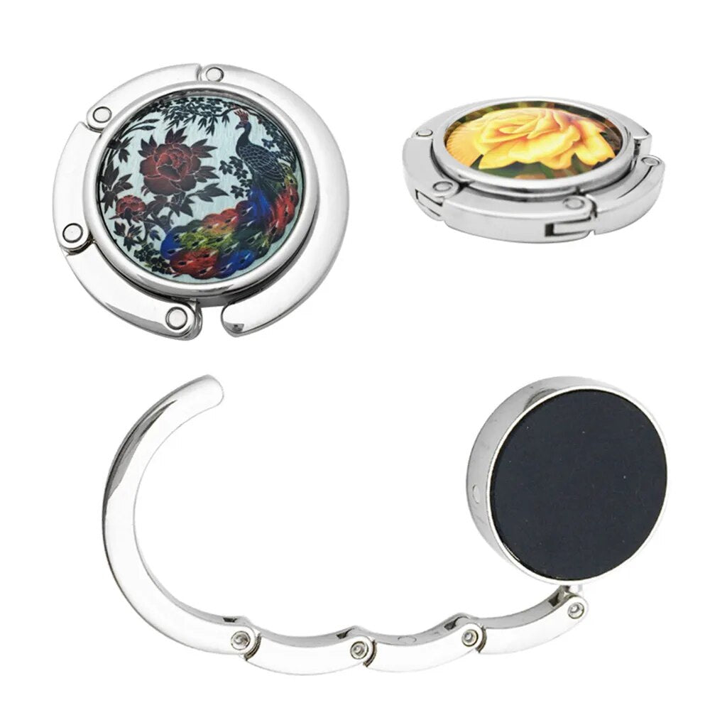 Accroche sac à main création soleil lune