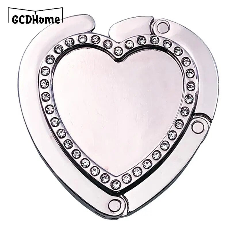 Accroche sac à main argent cœur