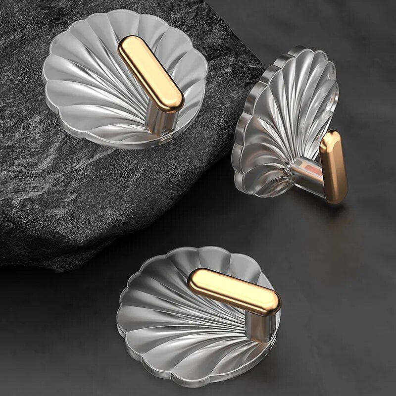 Accroche sac à main coquillage transparent