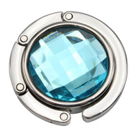 Accroche sac à main Turquoise - modèle Aqua Blue Crystal - AccrocheMonSac ™